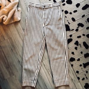 Tapered stripe pants